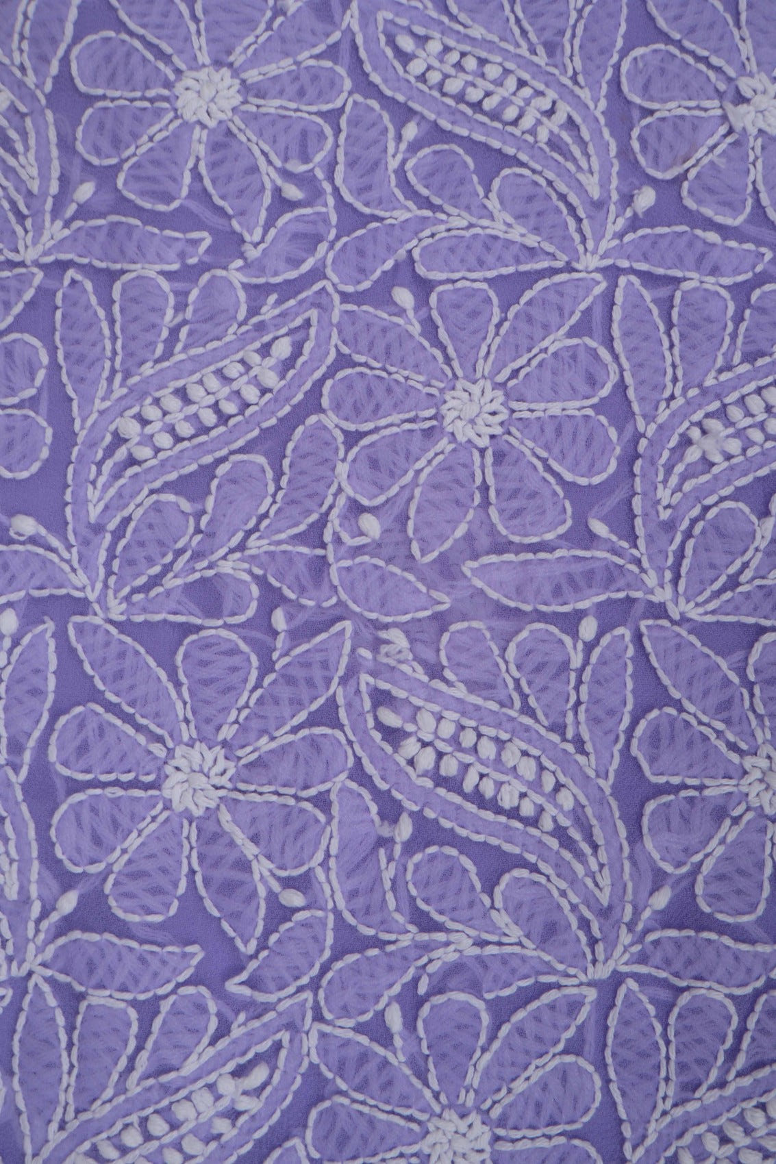 Ada Hand Embroidered Mauve Georgette Lucknowi Chikankari Unstitched Suit Piece With Parsi Work 01A250597