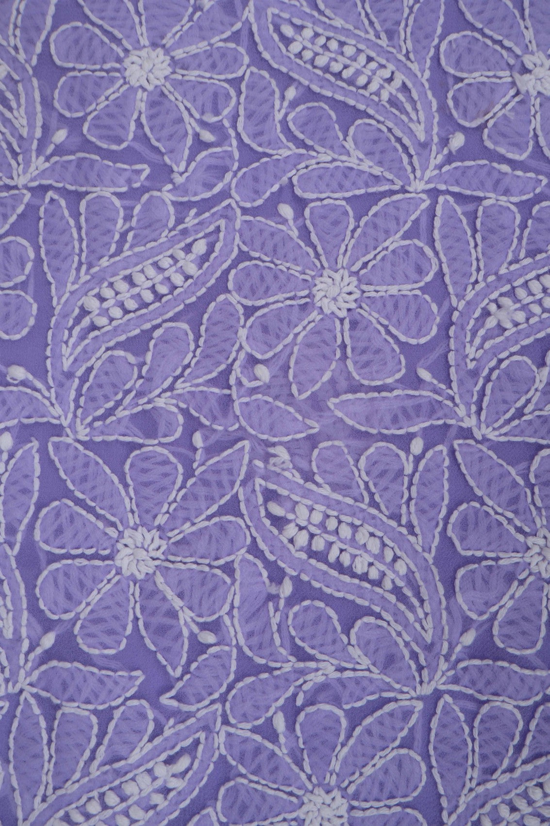 Ada Hand Embroidered Mauve Georgette Lucknowi Chikankari Unstitched Suit Piece With Parsi Work 01A250597