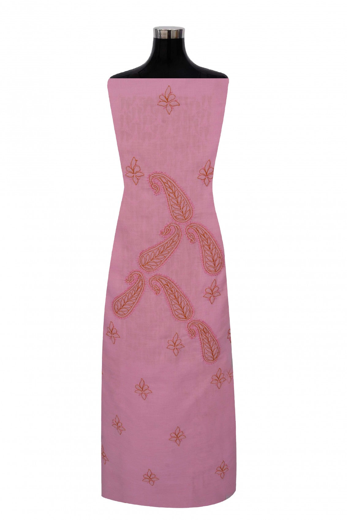 Ada Hand Embroidered Pink Cotton Lucknowi Chikankari Unstitched Suit Piece 01A159500