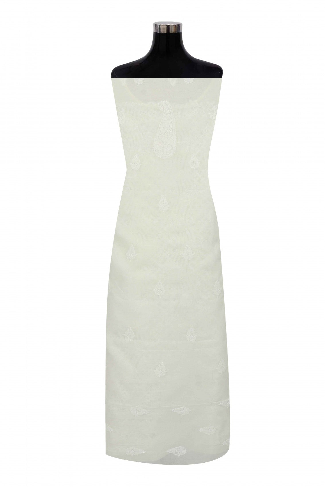 Ada Hand Embroidered Lemon Cotton Lucknowi Chikankari Unstitched Suit Piece 01A170181