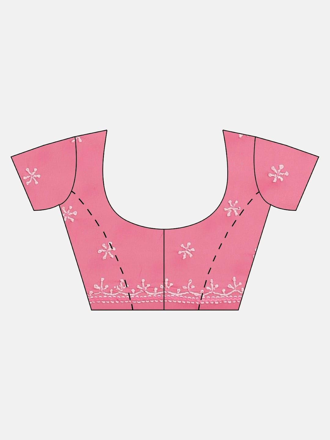 Ada Hand Embroidered Pink Georgette Lucknowi Chikankari Saree With Blouse A84006