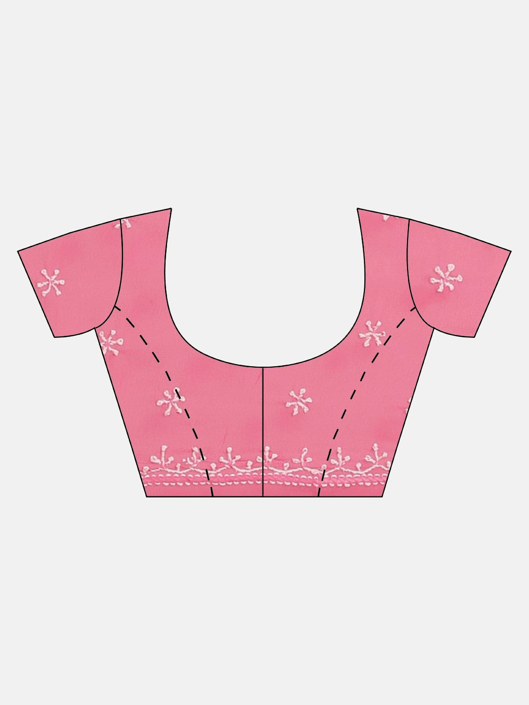 Ada Hand Embroidered Pink Georgette Lucknowi Chikankari Saree With Blouse A84006