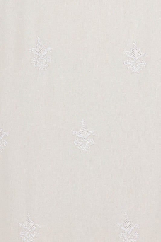 Ada Hand Embroidered White Pure Georgette Lucknowi Chikankari Unstitched Kurta Piece A101999