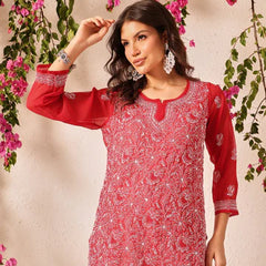 Chikankari Short Kurtis