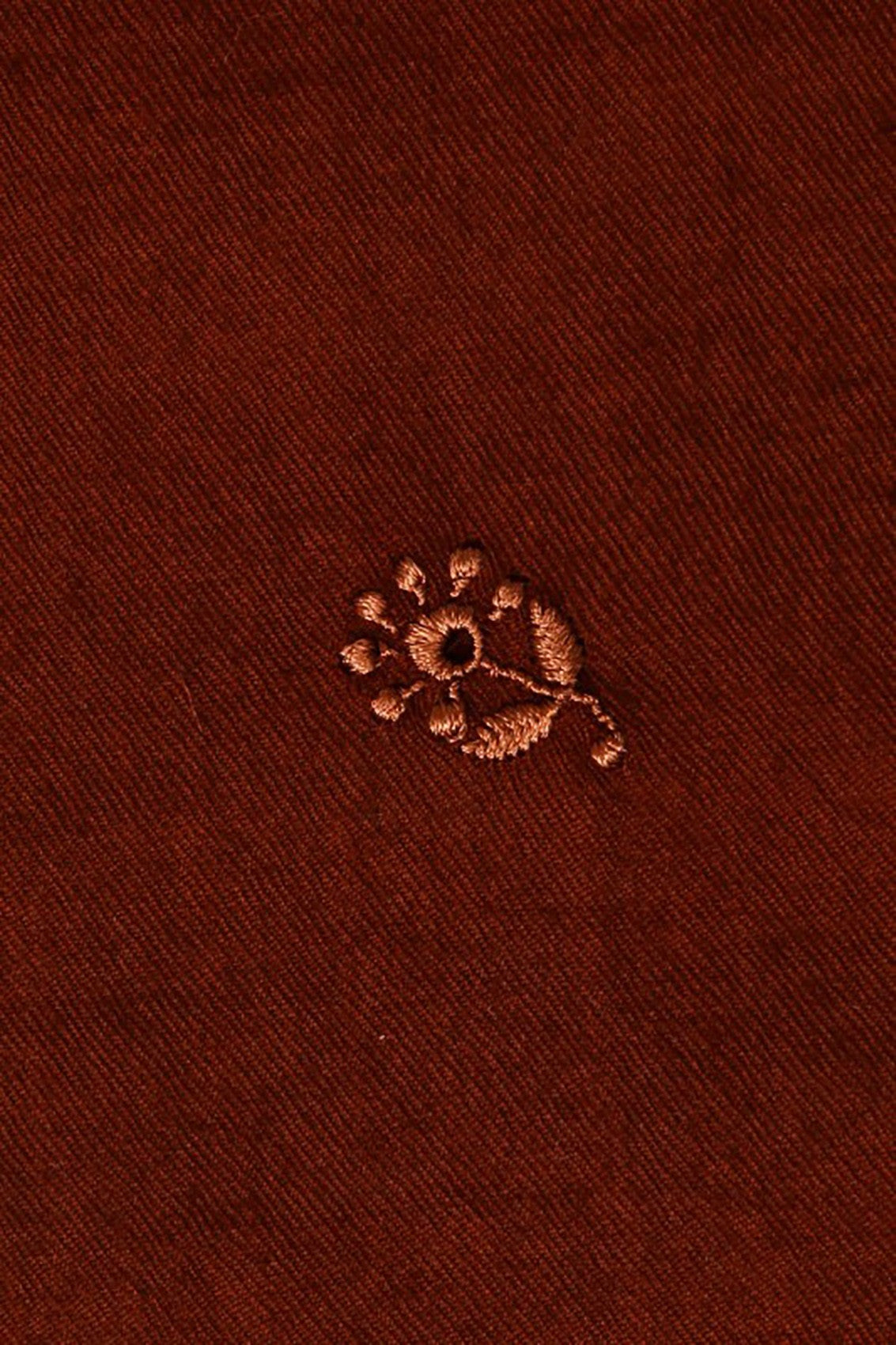 Ada Hand Embroidered Rust Pashmina Lucknowi Chikankari Stole A114101