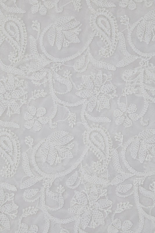 Ada Hand Embroidered White Georgette Lucknowi Chikankari Saree With Blouse A588582