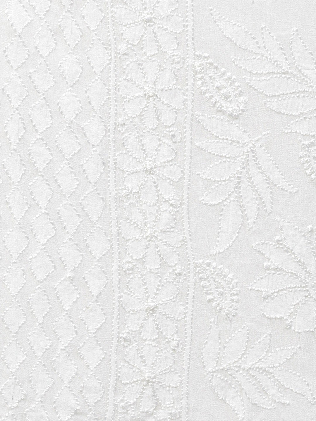 Ada Hand Embroidered White Georgette Lucknowi Chikankari Dupatta A511164