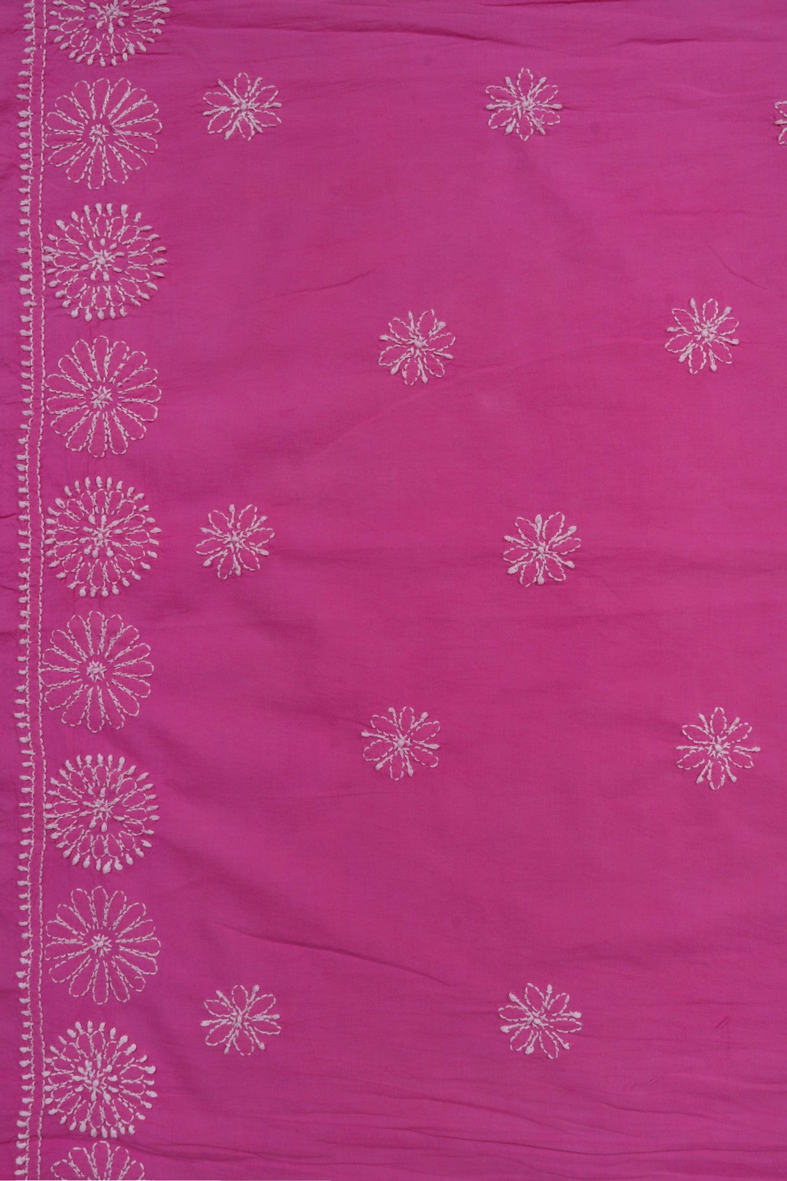 Ada Hand Embroidered Pink Cotton Lucknowi Chikankari Semi-Stitched Anarkali Kurta Piece A360783