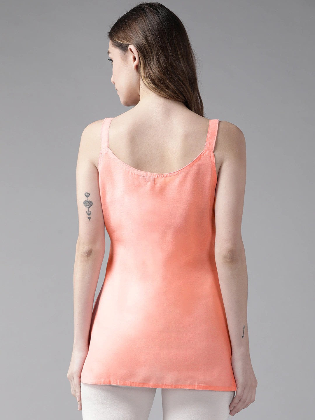 Ada Black and Peach Cotton Short Slips Combo of 2  A313123..
