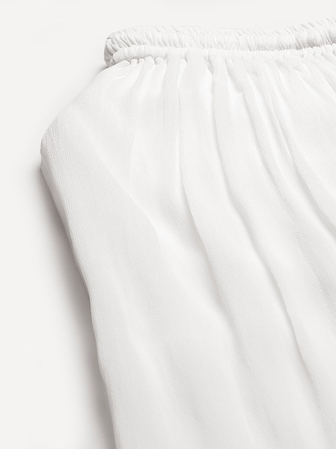 Ada Hand Embroidered White Georgette Lucknowi Chikankari Palazzo With Gota Patti Work A711143