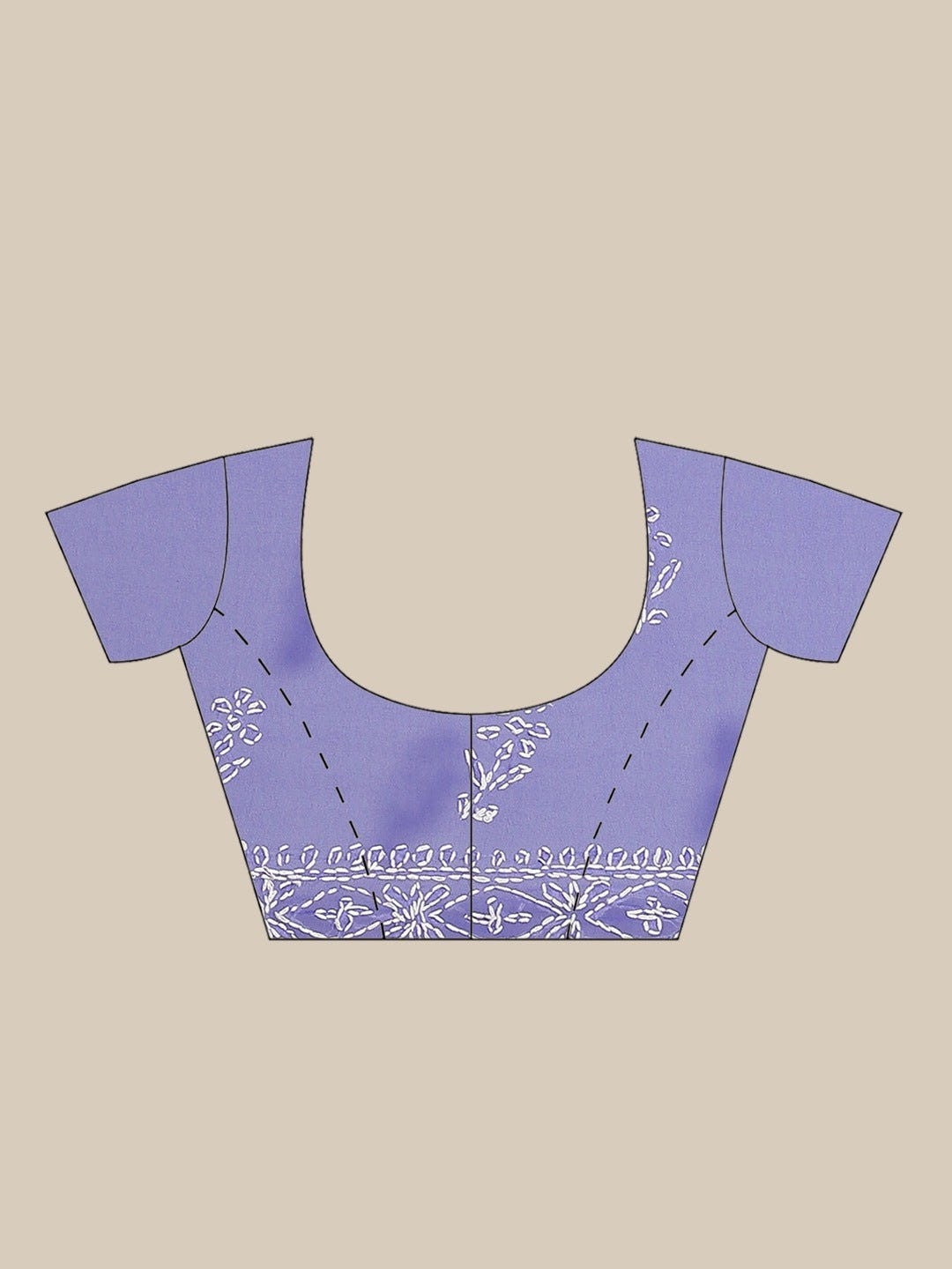 Ada Hand Embroidered Royal Blue Georgette Lucknow Chikan Saree With Blouse- A311247