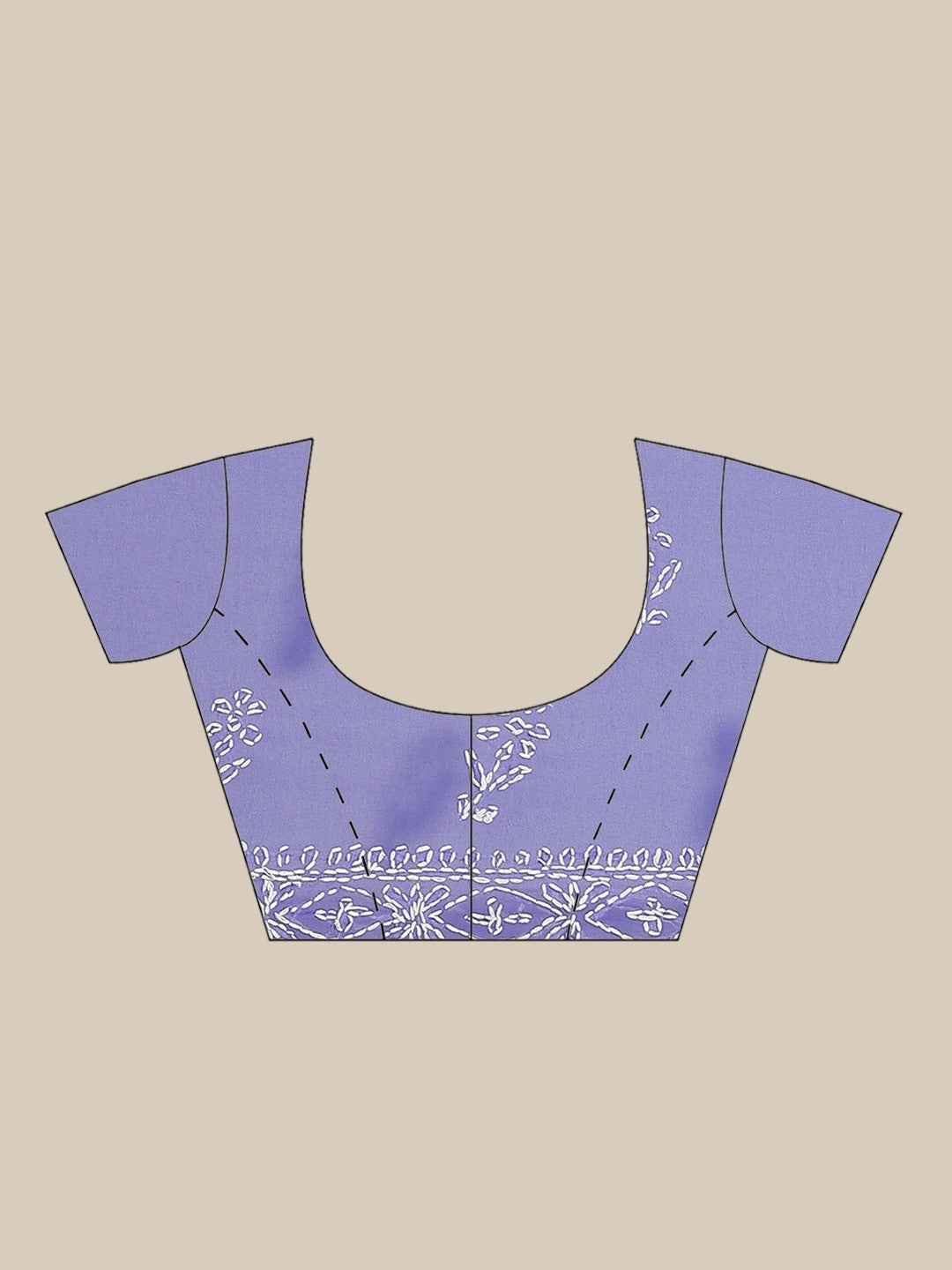 Ada Hand Embroidered Royal Blue Georgette Lucknow Chikan Saree With Blouse- A311247