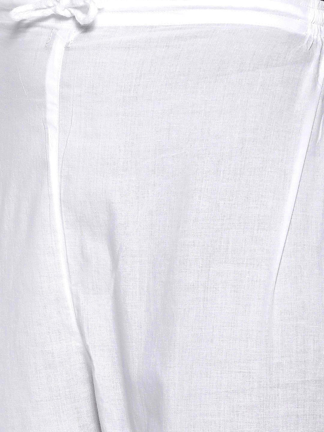 Ada Hand Embroidered Lemon Cotton Lucknow Chikankari Kurta with Palazzo Set A100228