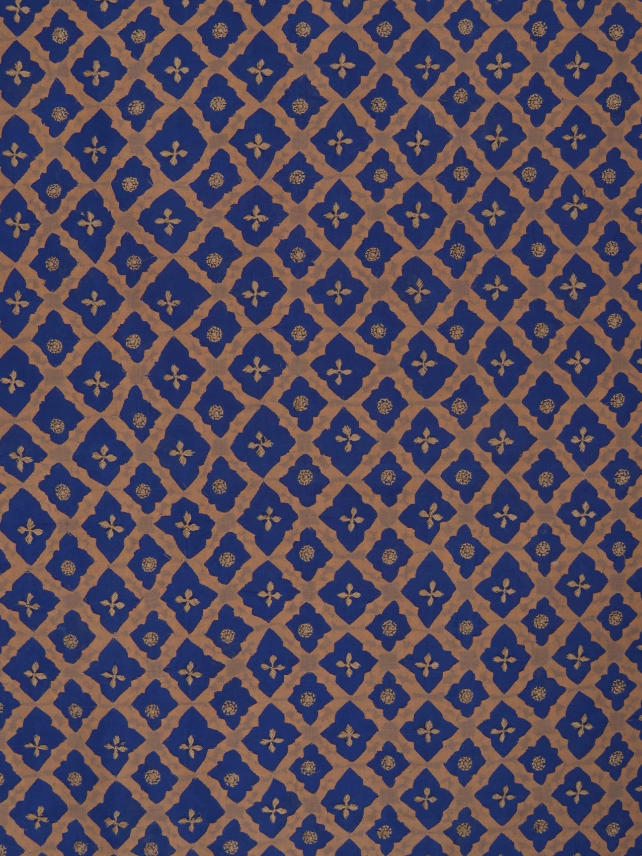 Ada Hand Embroidered Egyptian Blue Cotton Lucknowi Chikankari Unstitched Suit Piece 01A24913
