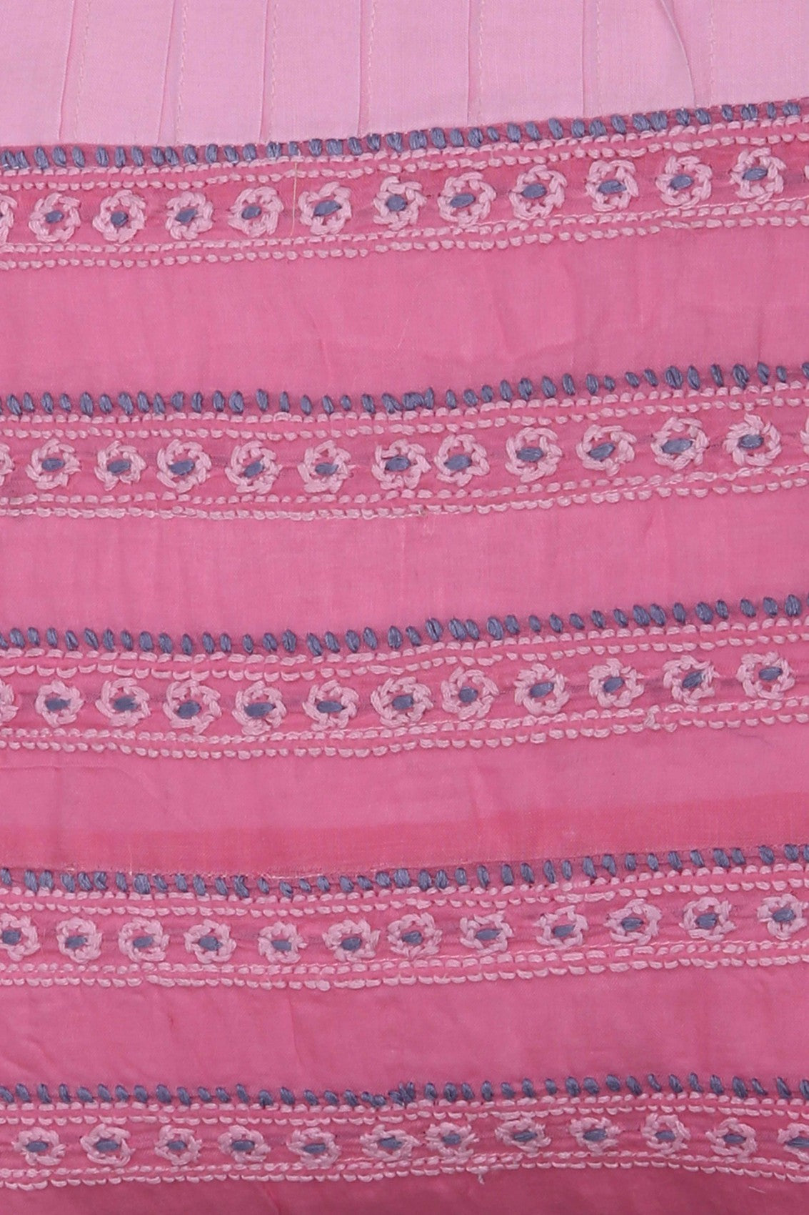 Ada Hand Embroidered Pink Cotton Lucknowi Chikankari Cushion Cover A563348