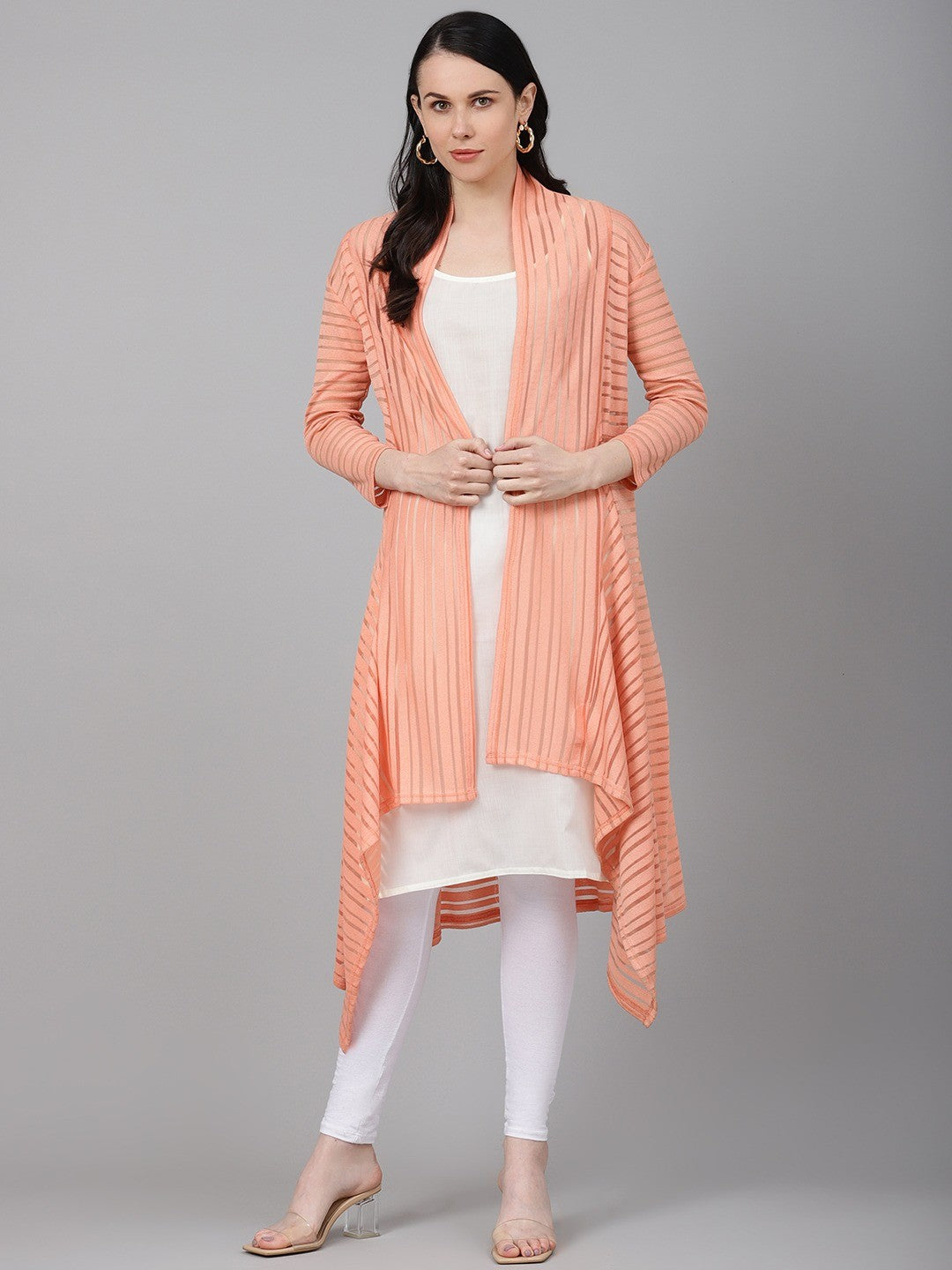 Ada Cream and Black Cotton Long Slips Combo of 2  A301627.