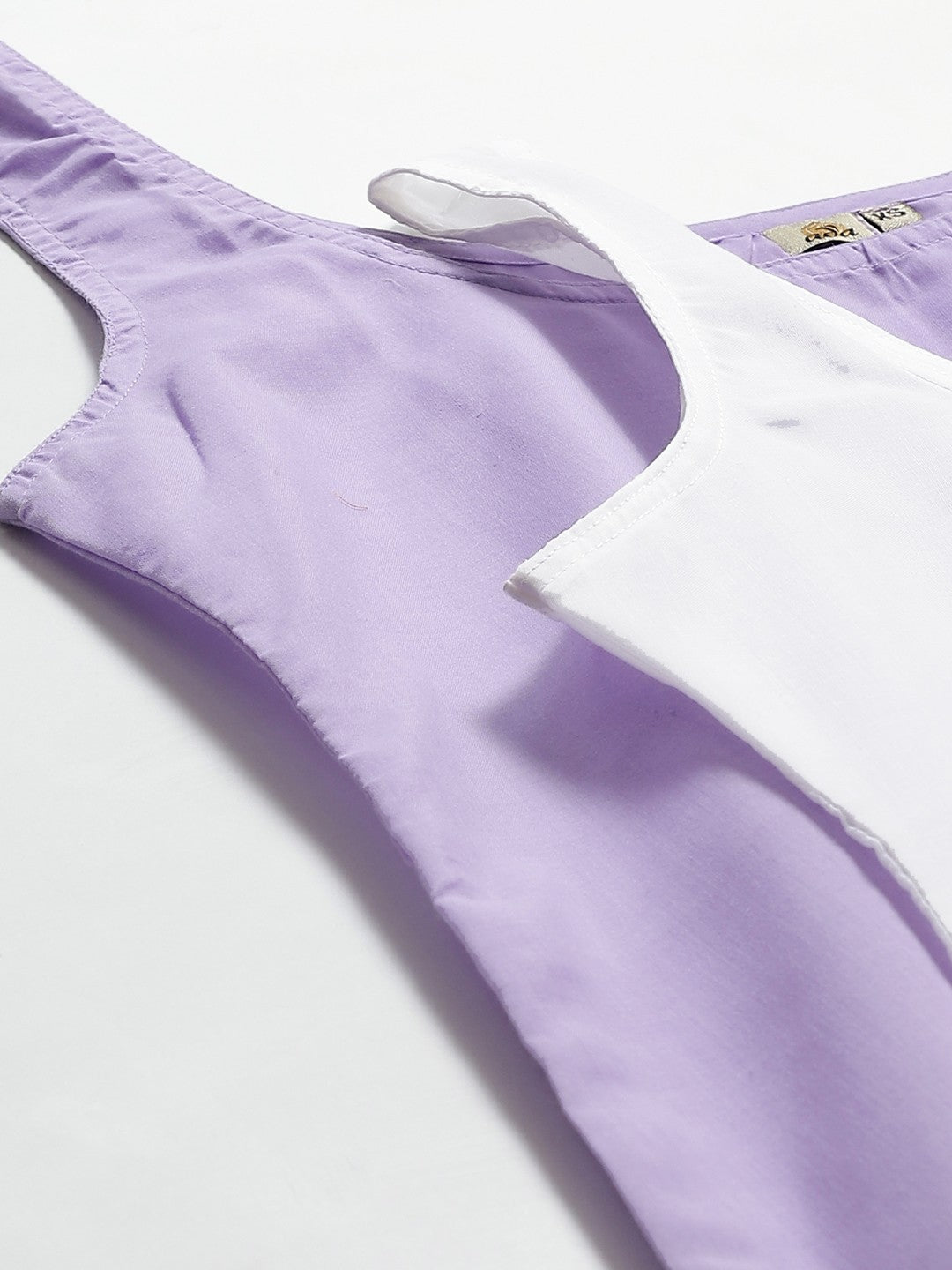 Ada Mauve and White Cotton Long Slips Combo of 2  A307557.