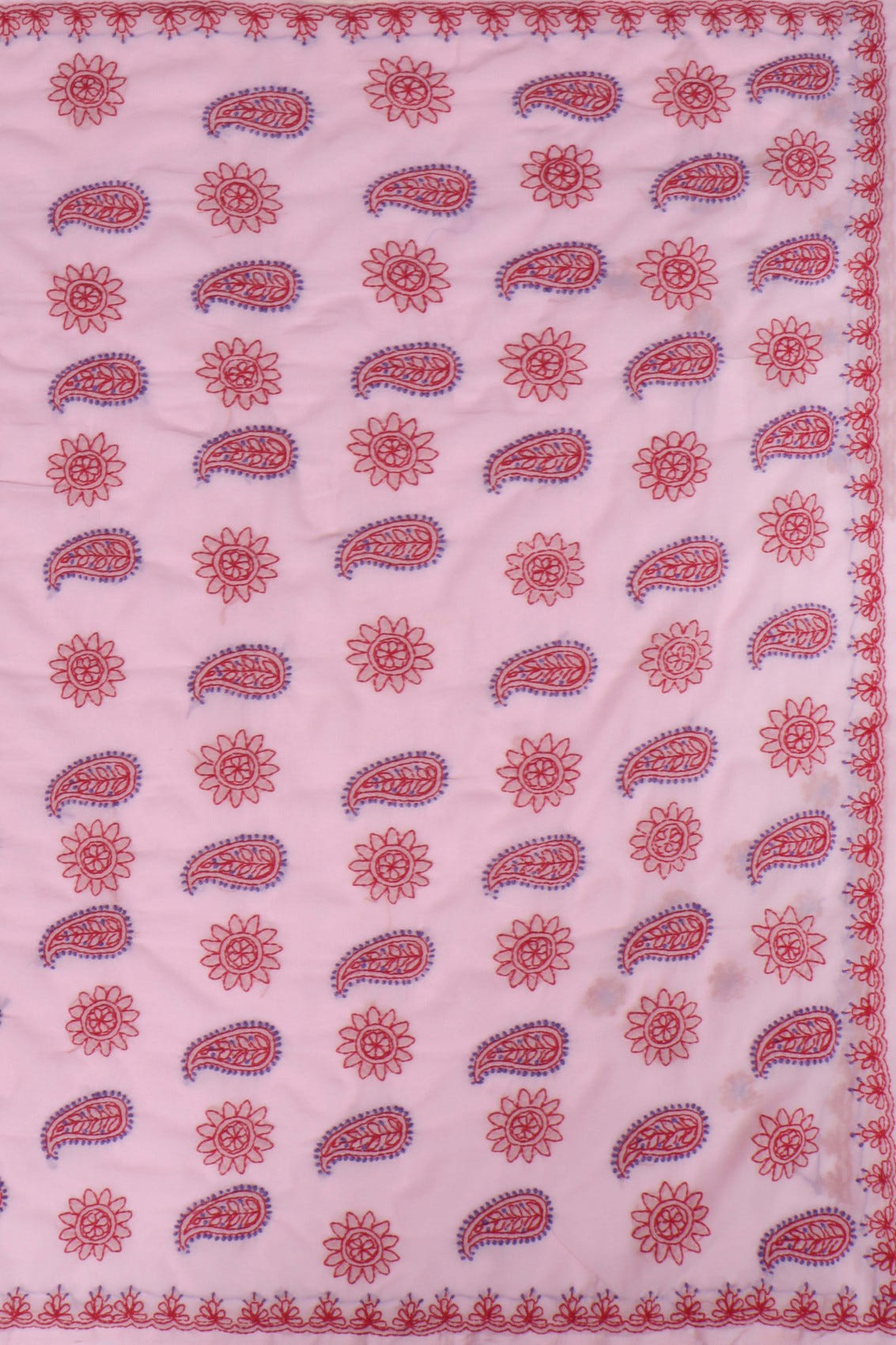 Ada Hand Embroidered Light Pink Georgette Lucknowi Chikankari Saree With Blouse A398464