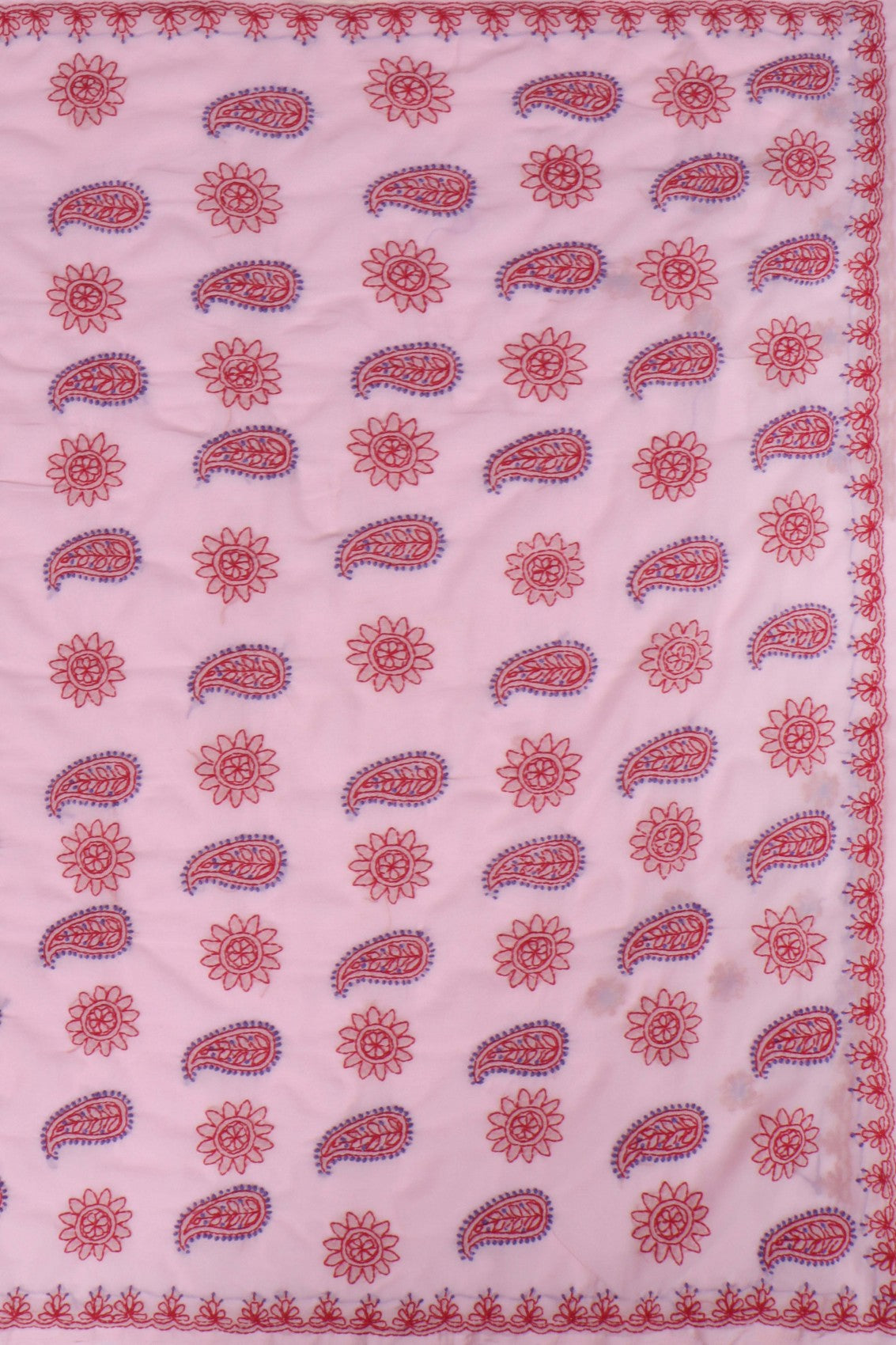 Ada Hand Embroidered Light Pink Georgette Lucknowi Chikankari Saree With Blouse A398464