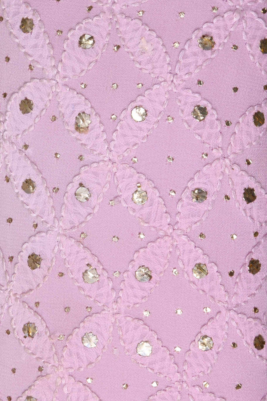 Ada Hand Embroidered Mauve Pure Georgette Lucknowi Chikankari Clutch With Muqaish Work A548968