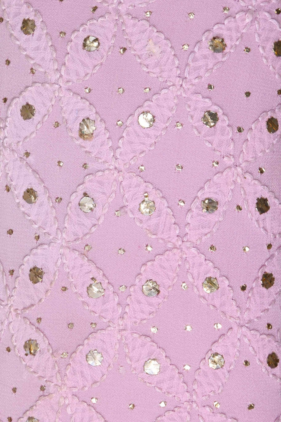 Ada Hand Embroidered Mauve Pure Georgette Lucknowi Chikankari Clutch With Muqaish Work A548968