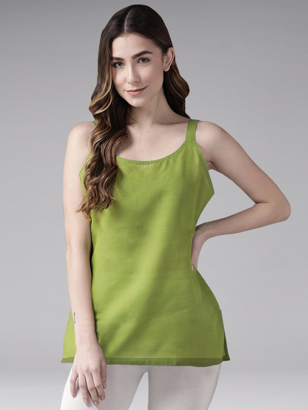 Ada Green and Black Cotton Short Slips Combo of 2 A111161.