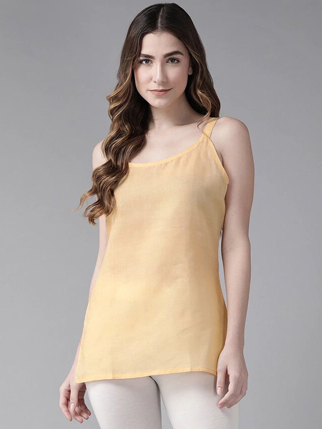 Ada Fawn and Black Cotton Short Slips Combo of 2  A316265.