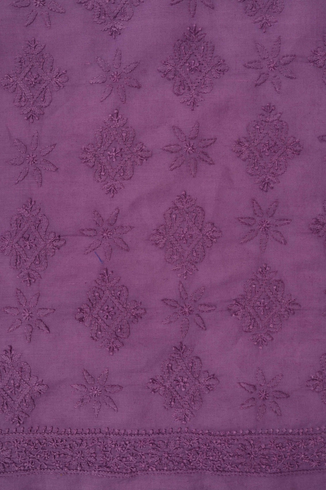 Ada Hand Embroidered Mauve Cotton Lucknowi Chikankari Unstitched Men's Kurta Piece A617071