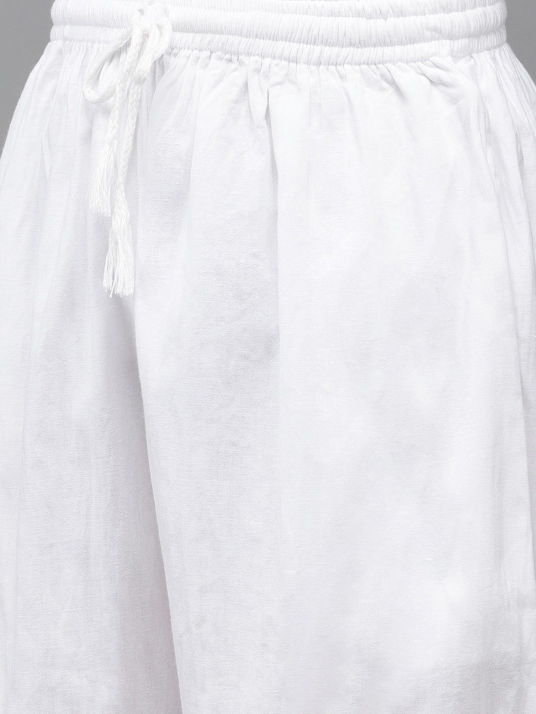 Ada Hand Embroidered White Georgette Lucknowi Chikankari Kurta Set with Slip A811206