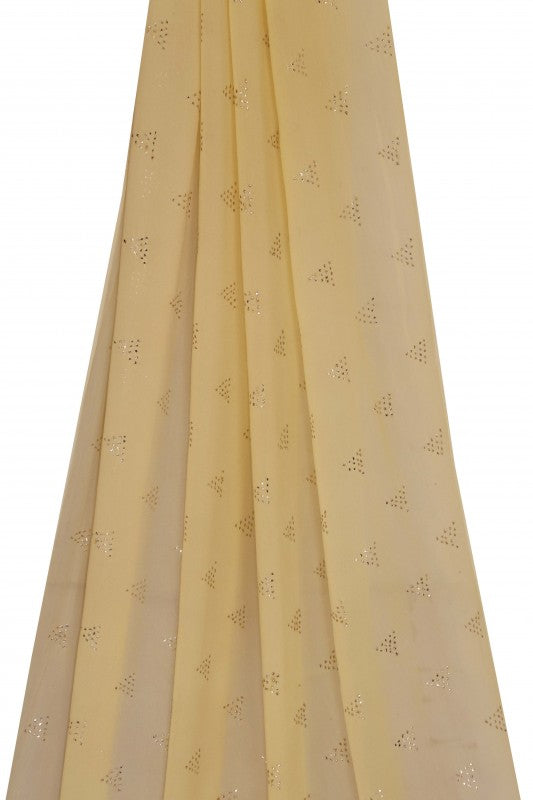 Ada Hand Embroidered Fawn Georgette Lucknowi Chikankari Dupatta with Muqaish Work A464039