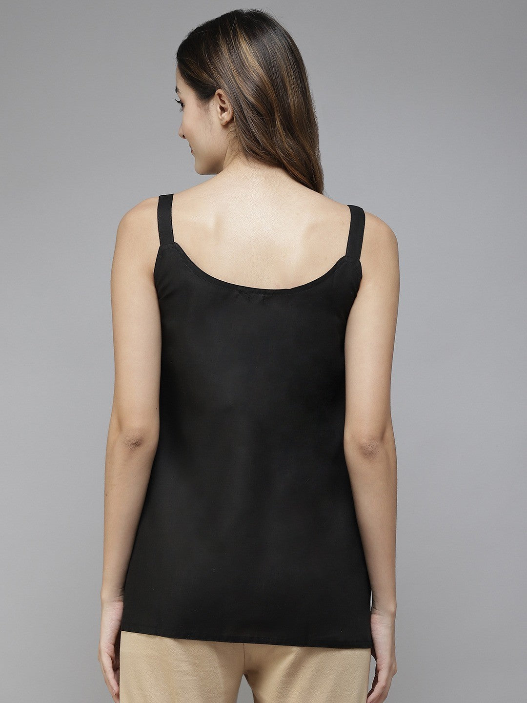 Ada White & Black  Cotton Short Slips Combo of 2 A111179.