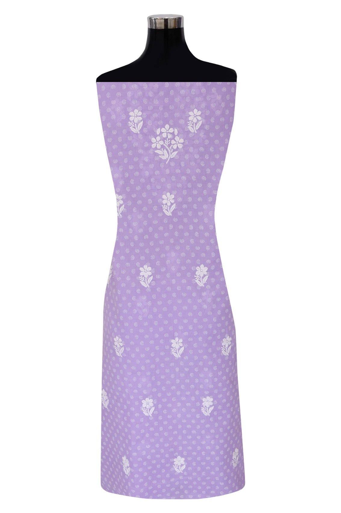 Ada Hand Embroidered Mauve Cotton Lucknowi Chikankari Unstitched Suit Piece A211232