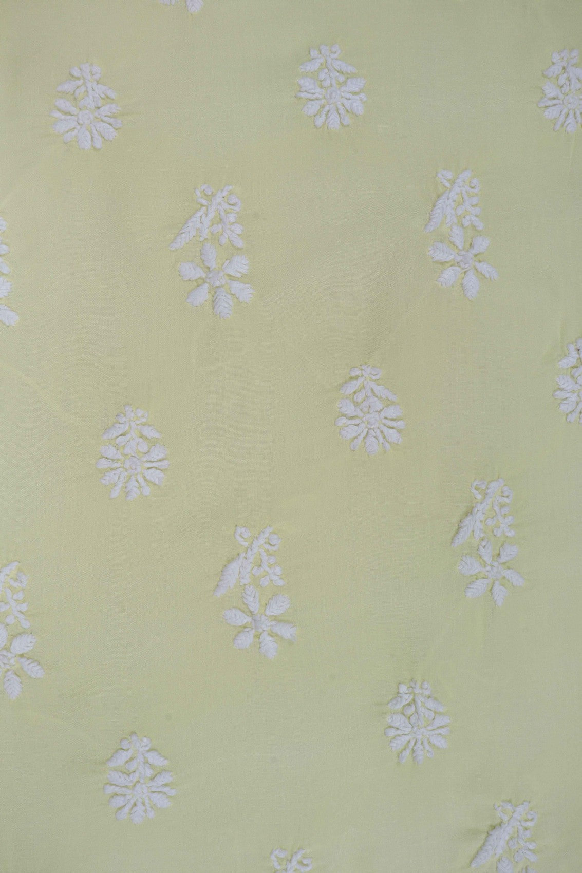 Ada Hand Embroidered Lemon Modal Lucknowi Chikankari Unstitched Suit Piece 01A172731