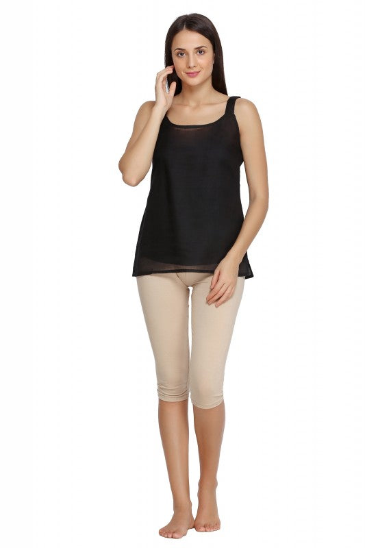 Ada Pink and Black Cotton Short Slips Combo of 2 A312990.