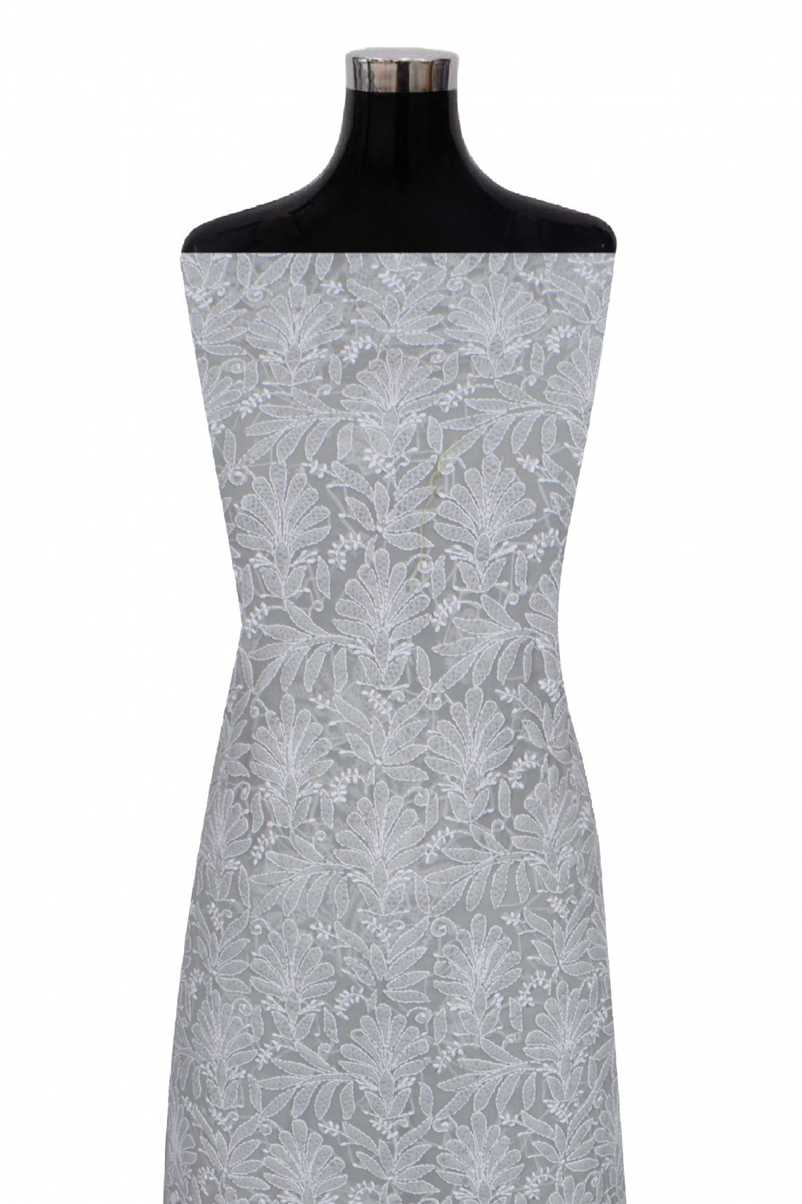 Ada Hand Embroidered Grey Georgette Lucknowi Chikankari Unstitched Suit Piece 01A262086