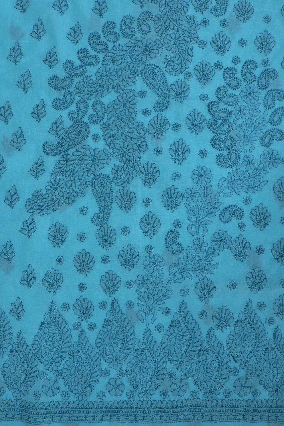 Ada Hand Embroidered Sky Blue Cotton Lucknowi Chikankari Unstitched Suit Piece 01A262732