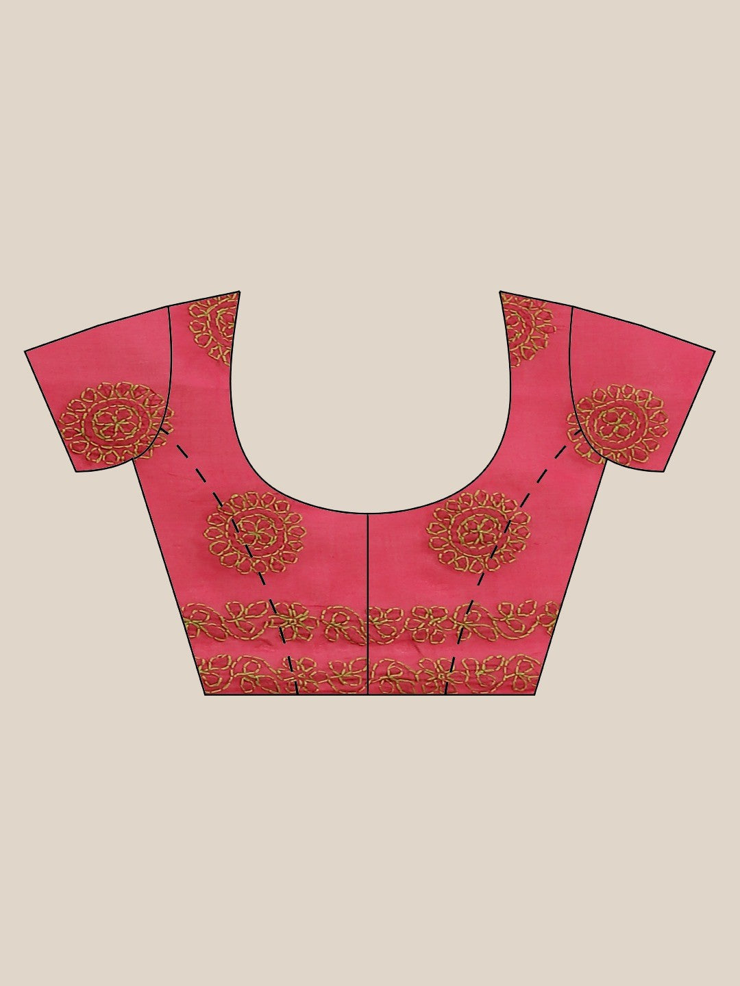 Ada Hand Embroidered Magenta Cotton Lucknow Chikan Saree With Blouse A311168