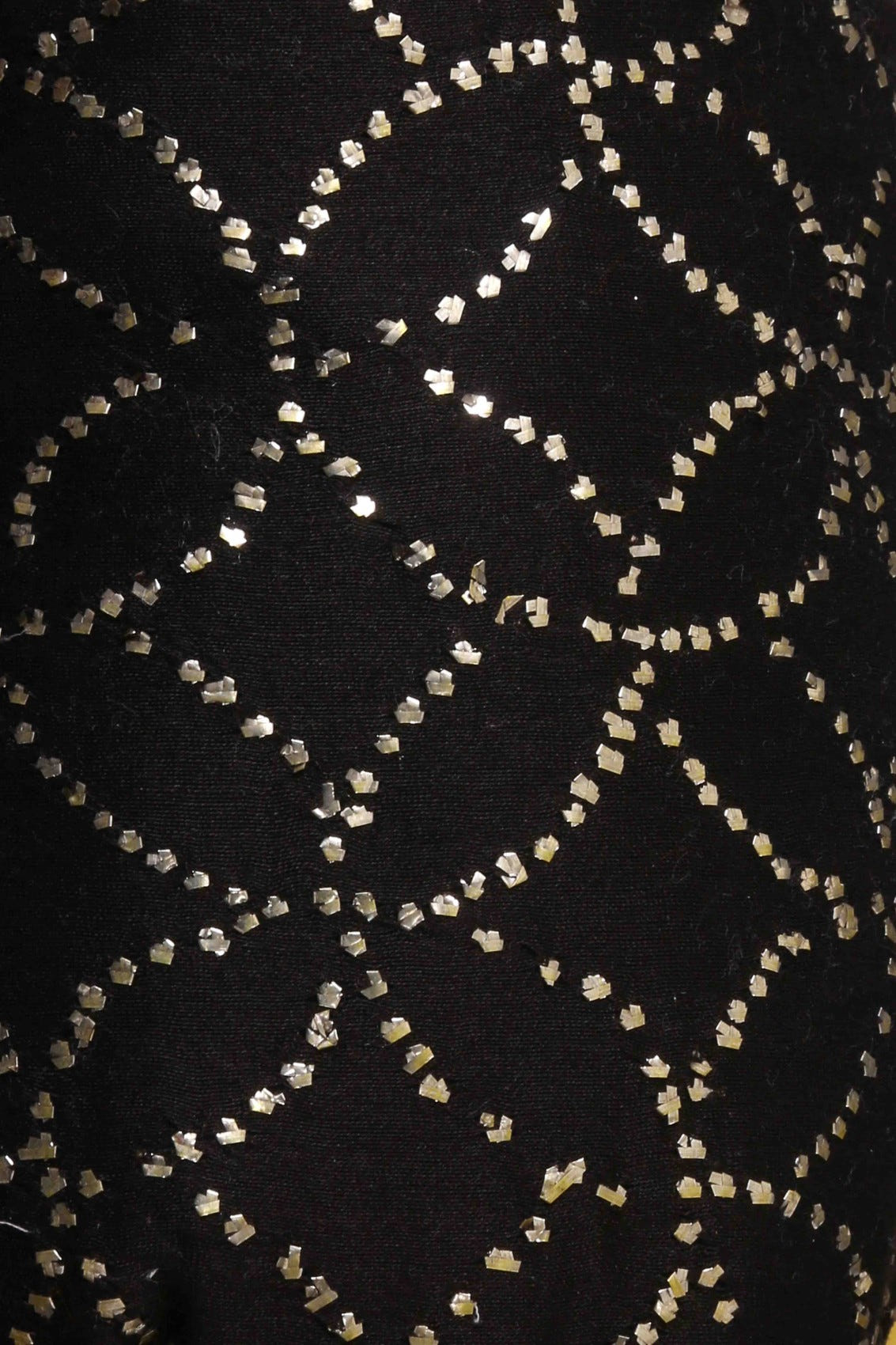 Ada Hand Embroidered Black Chanderi Lucknowi Chikankari Potli Bag With Muqaish Work 01A66911