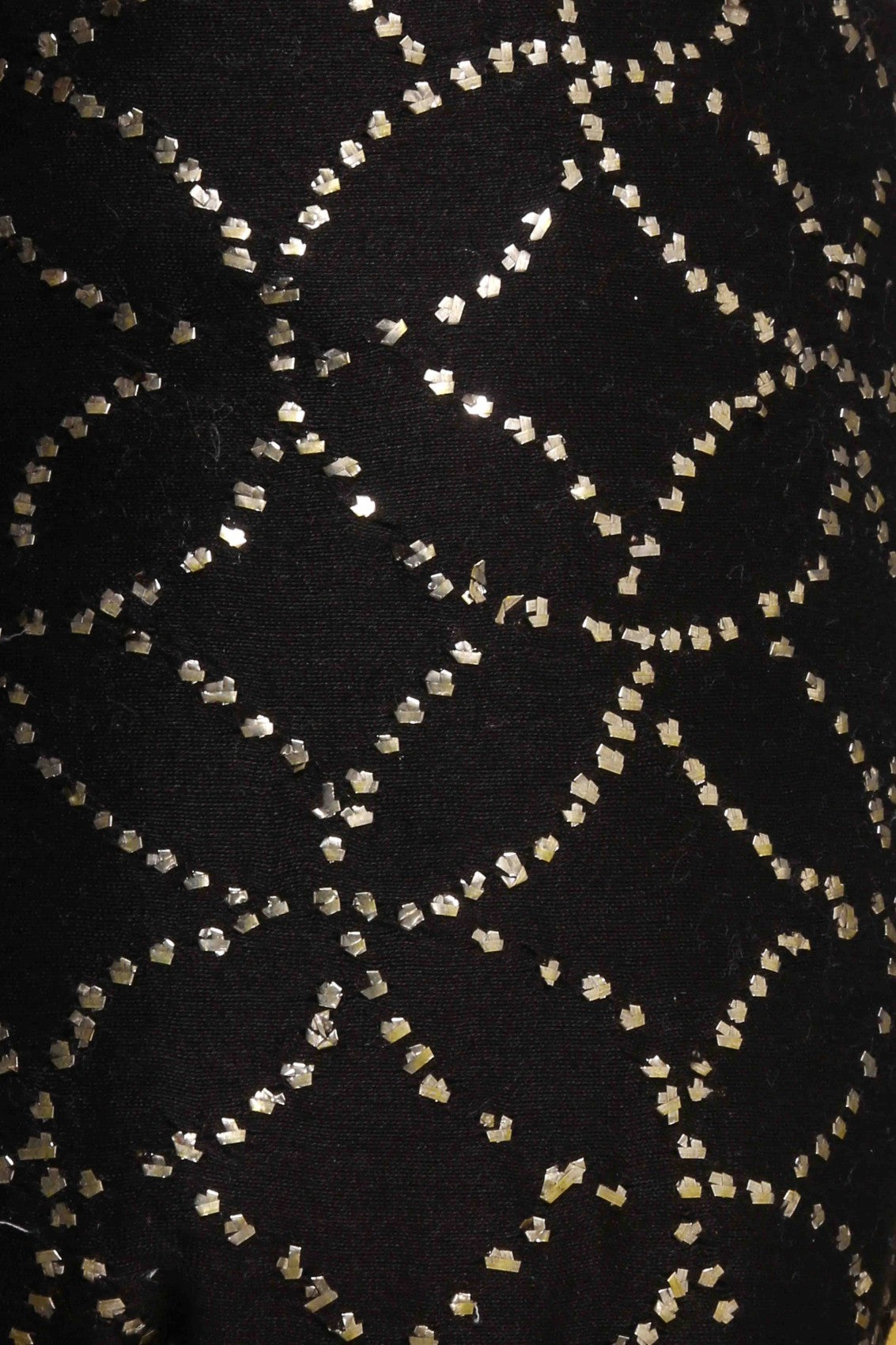Ada Hand Embroidered Black Chanderi Lucknowi Chikankari Potli Bag With Muqaish Work 01A66911