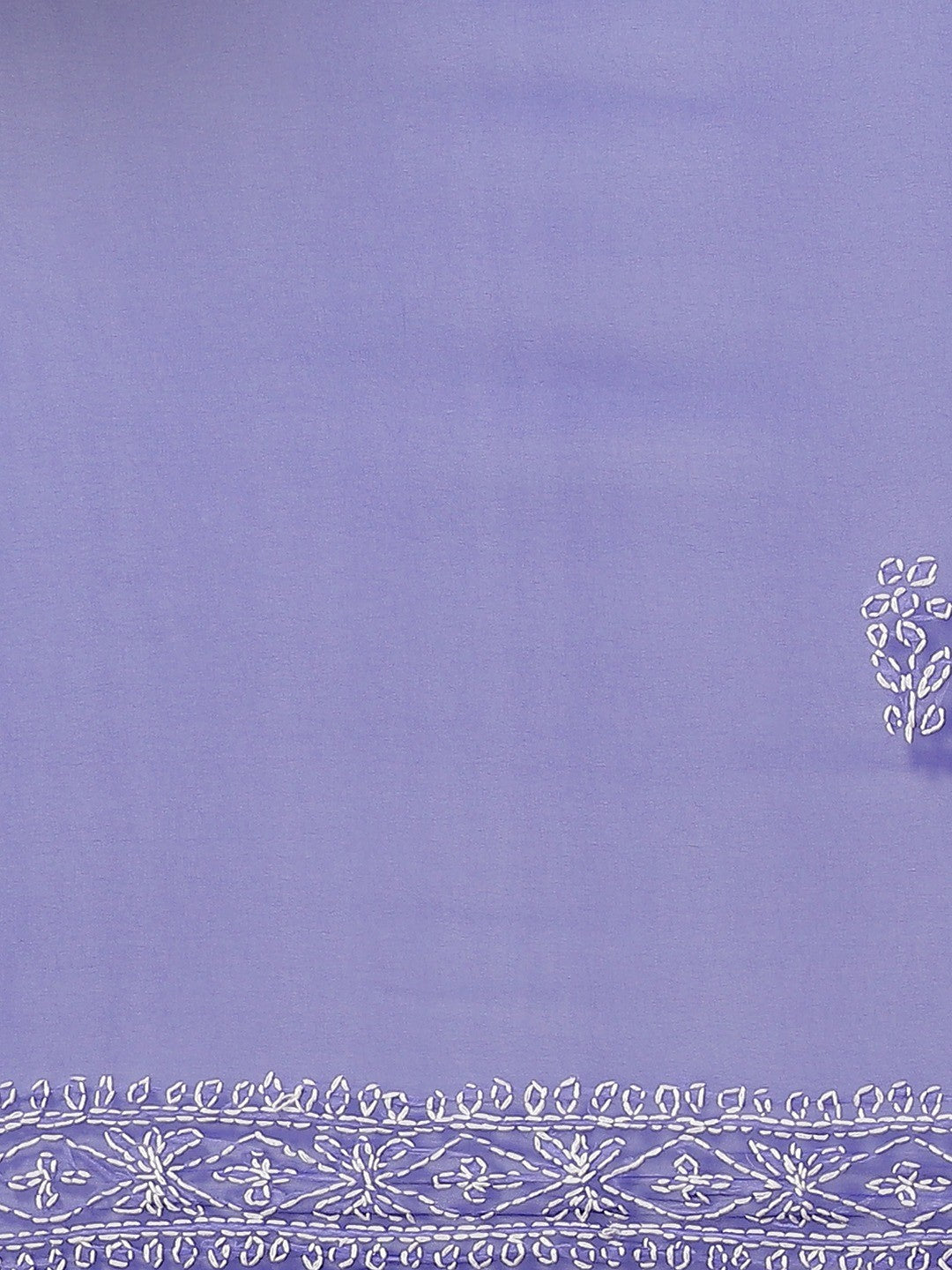 Ada Hand Embroidered Royal Blue Georgette Lucknow Chikan Saree With Blouse- A311247