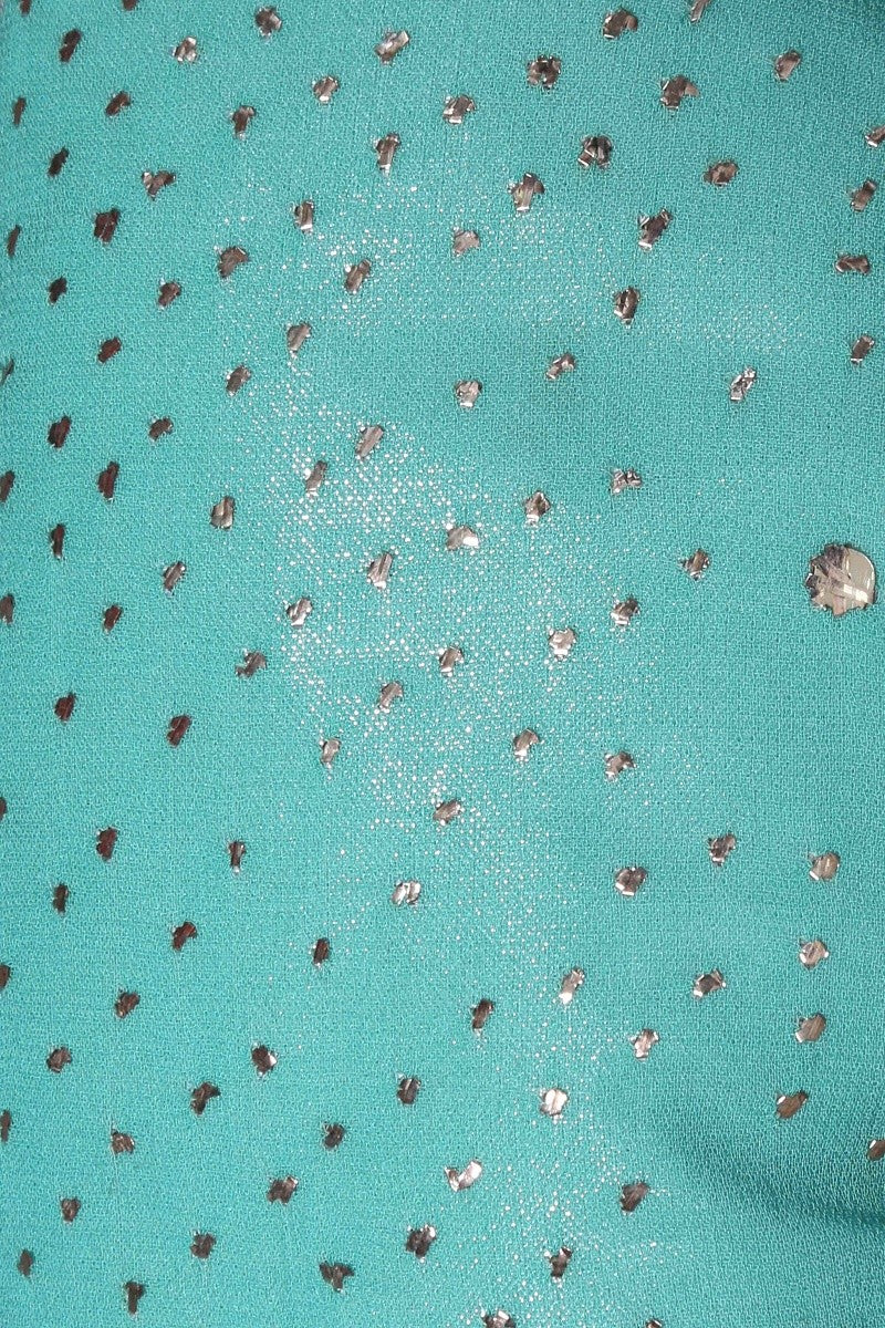 Ada Hand Embroidered Sea Green Pure Georgette Lucknowi Chikankari Potli Bag With Muqaish Work 01A19655