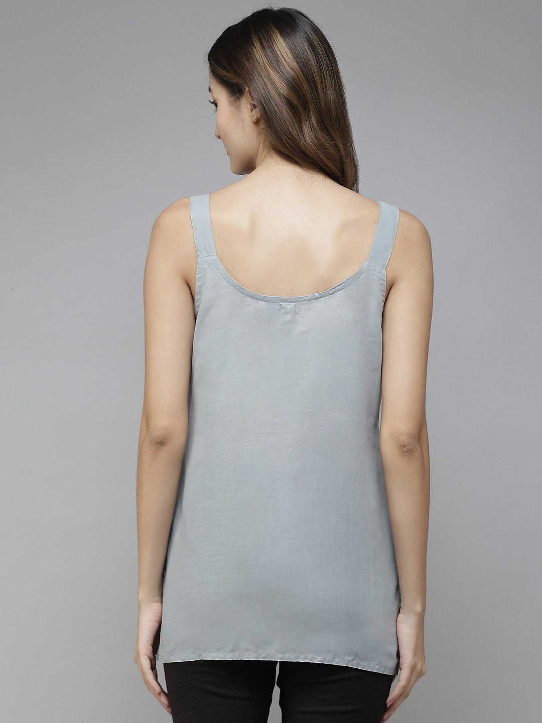 Ada White & Grey Cotton Short Slips Combo of 2 A111174.