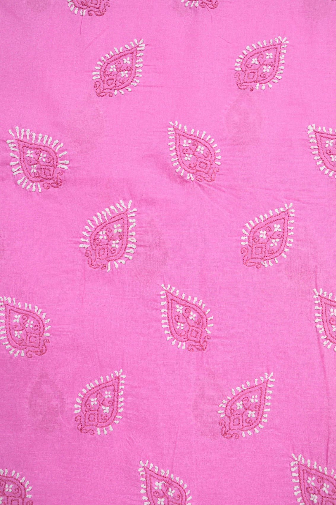Ada Hand Embroidered Pink Cotton Lucknowi Chikankari Unstitched Suit Piece A258662