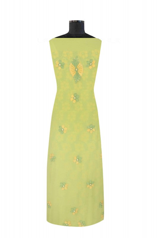 Ada Hand Embroidered Light Green Georgette Lucknowi Chikankari Unstitched Suit Piece 01A172839