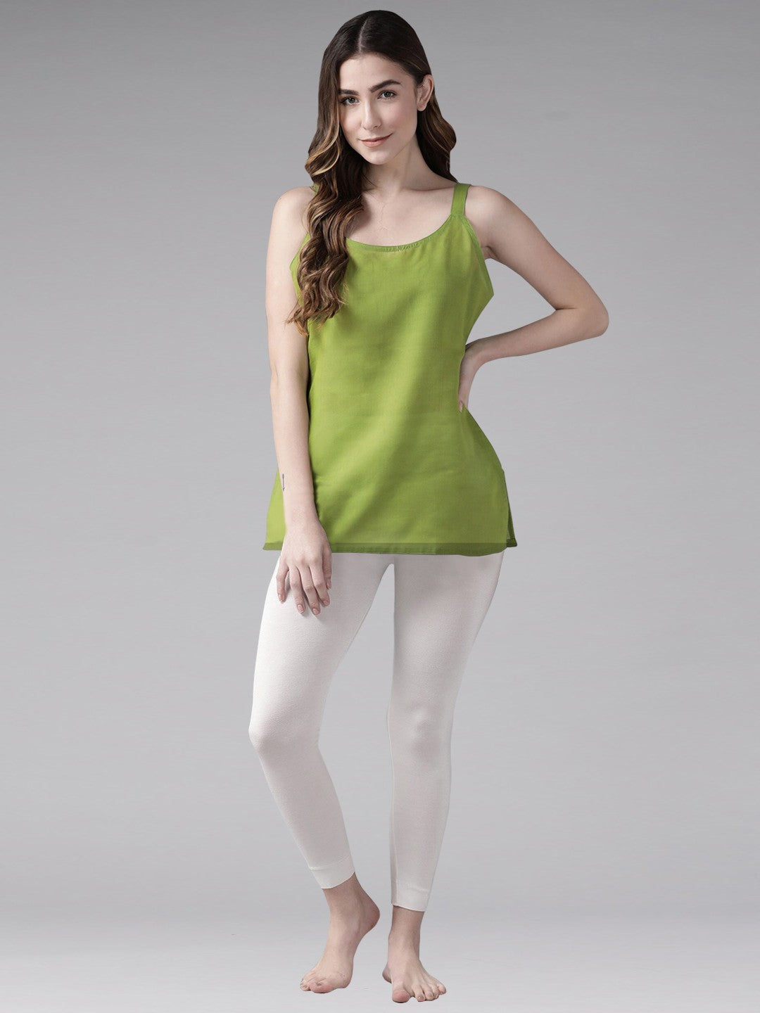 Ada Green and Black Cotton Short Slips Combo of 2 A111161.