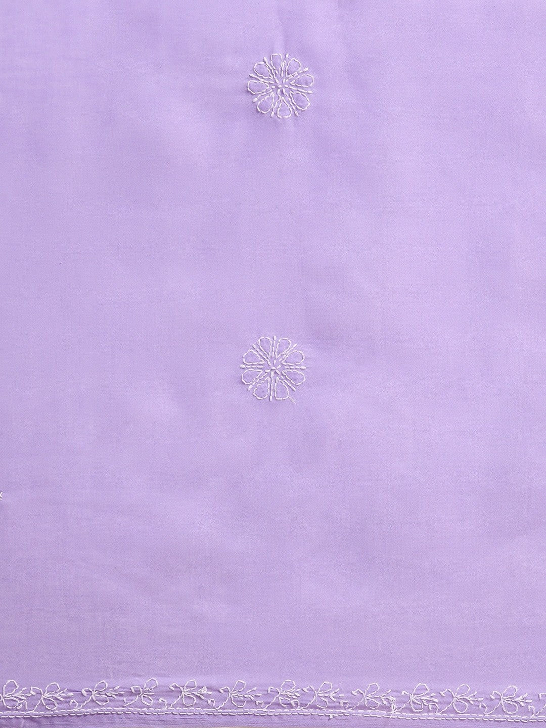 Ada Hand Embroidered Lavender Cotton Lucknowi Chikankari Saree with Blouse A311255