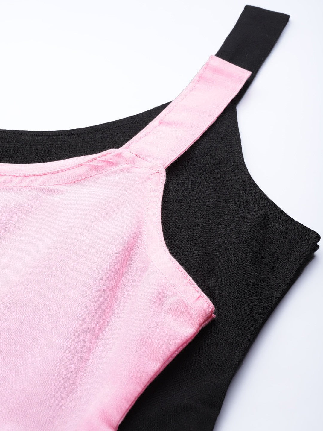 Ada Black and Pink Cotton Short Slips Combo of 2 A111154.