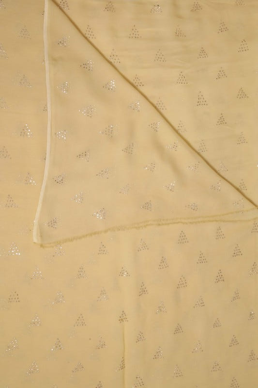 Ada Hand Embroidered Fawn Georgette Lucknowi Chikankari Dupatta with Muqaish Work A464039