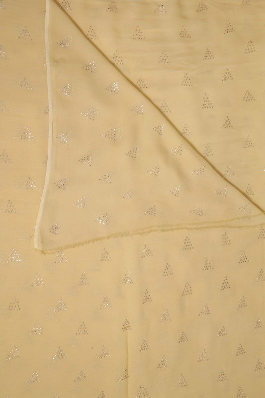 Ada Hand Embroidered Fawn Georgette Lucknowi Chikankari Dupatta with Muqaish Work A464039