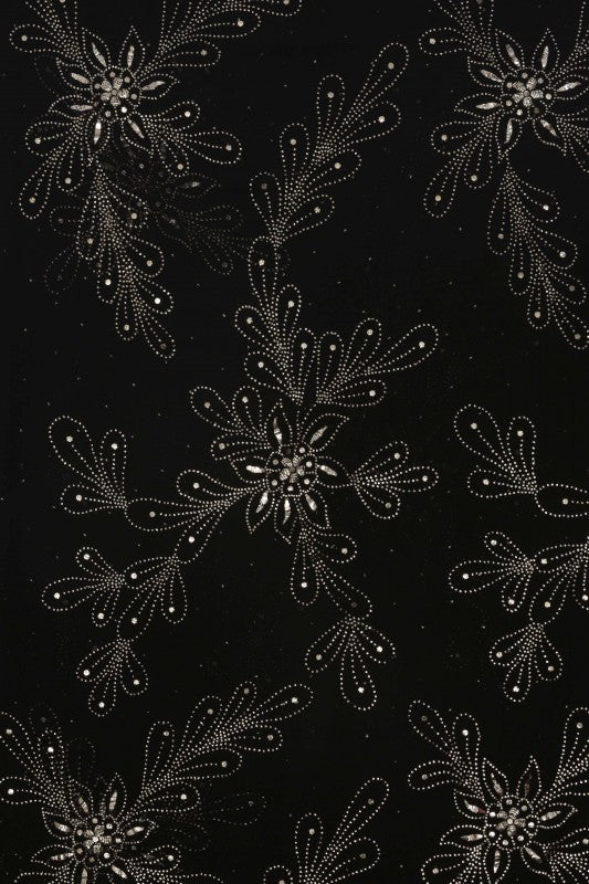 Ada Hand Embroidered Black Pure Georgette Lucknowi Chikankari Saree/Blouse with Muqaish Work A331928